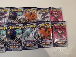 POKEMON CHILLING REIGN FACTORY SEALED BOOSTER PACKS 10 Packs - Image 4