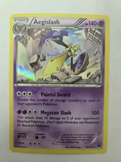 Pokemon Card Aegislash 62/122 Holo BREAKpoint Rare Foil LP 2016 - Image 1