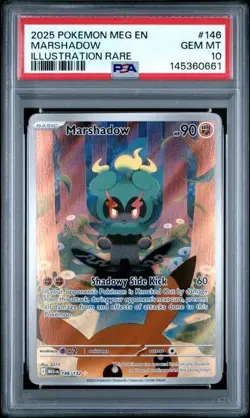 2025 Pokemon Mega Evolution #146 Marshadow Illustration Rare IR PSA 10 661 - Image 1