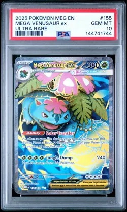 Pokemon Mega Evolution Mega Venusaur EX Ultra Rare Card 155/132 GEM MINT PSA 10 - Image 1
