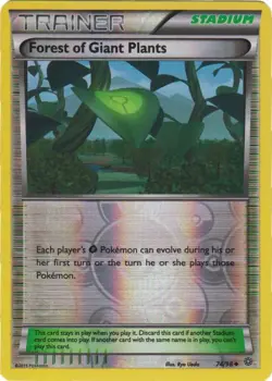x4 Forest of Giant Plants - 74/98 - Uncommon - Reverse Holo Pokemon XY Ancient O - Image 1