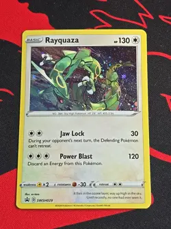 RAYQUAZA Holo Pokemon TCG 2020 Sword & Shield Black Star Promo Rare # SWSH029 - Image 1