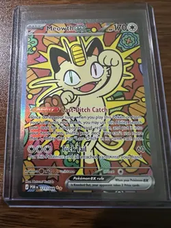 Pokemon Cards - Perfect Order - Meowth EX Full Art - Pack To Top Loader- Mint - Image 2