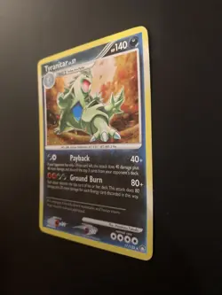 2007 Pokemon D&P Mysterious Treasures Tyranitar LV. 57#17/123 Rare Holo - Image 2