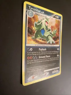 2007 Pokemon D&P Mysterious Treasures Tyranitar LV. 57#17/123 Rare Holo - Image 3