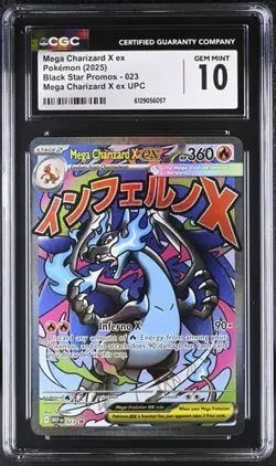 Mega Charizard X EX *CGC 10* Full Art *Phantasmal Flames UPC Promo* #23*Pokemon - Image 1