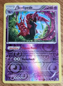 2012 Pokemon - Bounderies Crossed - 74/149 Scolipede - Reverse Holo Rare - Image 1