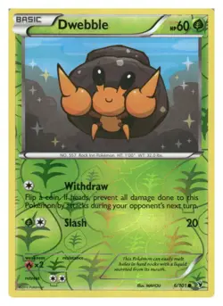 Dwebble 6/101 Common Noble Victories Pokemon Reverse Holo Lightly Played - Image 1
