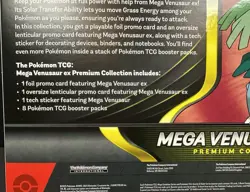 Pokemon Mega Venusaur EX Premium Collection Box 2025 Booster Promo Lenticular - Image 3