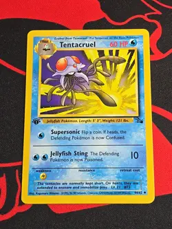 Pokemon TCG TENTACRUEL 1ST EDITION # 44/62 WOTC FOSSIL 1999 NM - Image 1