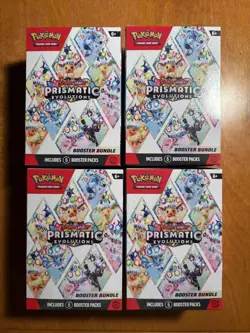 Pokemon TCG Prismatic Evolutions Booster Bundle Lot of 4 - NEW/FACTORY SEALED - Image 1