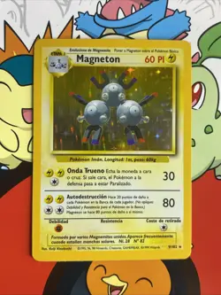 Pokemon Base Set Magneton Holo – Lightly Played LP – 9/102 - Image 1
