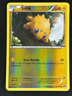 Joltik 44/114 Common Black & White Pokemon Reverse Holo Lightly Played - Image 1