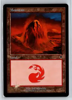 FOIL Mountain 344 Invasion Common - MTG Magic the Gathering Card - Image 1
