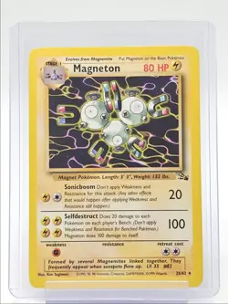 MAGNETON 1999 POKEMON ORIGINAL FOSSIL RARE 26/62 Q5677 - Image 1