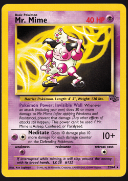 Mr. Mime 22/64 Jungle Pokemon TCG Card LP - Image 1