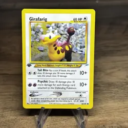 Pokemon Card - Neo Destiny 66/105 - GIRAFARIG (common) **1st Edition** - NM - Image 1