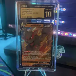 Pokemon Hisuian Arcanine V CGC Pristine 10 Ultra Rare Holo Silver Tempest 090/1… - Image 1