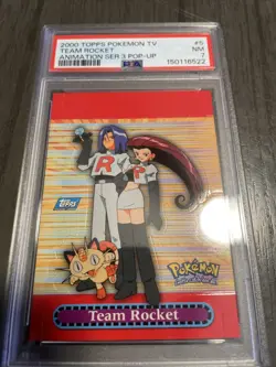 2000 Topps Pokemon TV Team Rocket Animation Ser 3 PSA 7 - Image 1