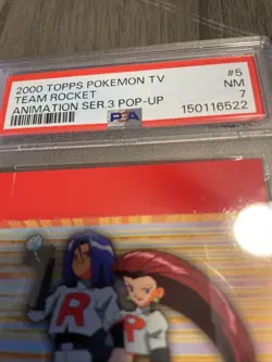 2000 Topps Pokemon TV Team Rocket Animation Ser 3 PSA 7 - Image 3