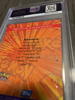 2000 Topps Pokemon TV Team Rocket Animation Ser 3 PSA 7 - Image 5