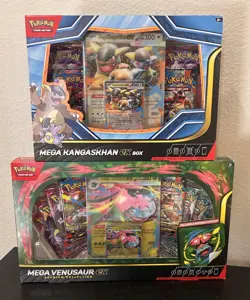 Lot of 2 Pokemon TCG Mega Venusaur ex Premium Collection + Mega Kangaskhan Boxes - Image 1