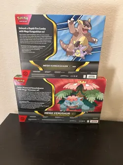Lot of 2 Pokemon TCG Mega Venusaur ex Premium Collection + Mega Kangaskhan Boxes - Image 2