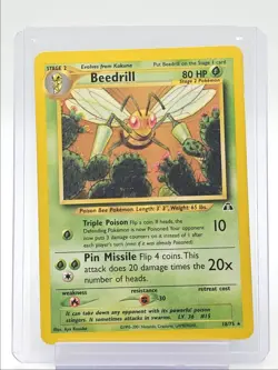 BEEDRILL 2001 POKEMON NEO DISCOVERY RARE 18/75 Q5677 - Image 1