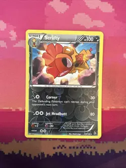 Pokemon Card Scrafty Flashfire Reverse Holo Rare 59/106 Near Mint - Image 1