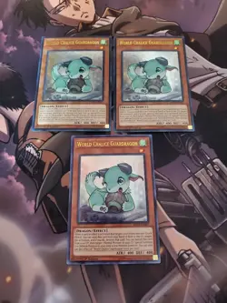 Yugioh - World Chalice Guardragon MP18-EN047/COTD-EN021 NM 1st ed Ultra Rare x3 - Image 1