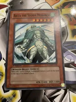 Raiza the Storm Monarch FOTB-EN026 Force of the Breaker 1st Ed Super Rare LP - Image 2