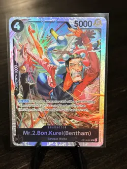 Mr.2.Bon.Kurei Bentham Foil OP14-091 The Azure Sea's Seven One Piece - Image 1