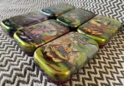 6 Pokemon TCG: Scarlet & Violet Prismatic Evolutions Mini Tins - Factory Sealed - Image 3