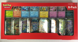 NEW Pokemon TCG Scarlet & Violet Prismatic Evolutions 8 Mini-Tin Bundle Costco - Image 1