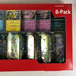 NEW Pokemon TCG Scarlet & Violet Prismatic Evolutions 8 Mini-Tin Bundle Costco - Image 2