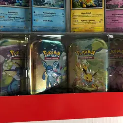 NEW Pokemon TCG Scarlet & Violet Prismatic Evolutions 8 Mini-Tin Bundle Costco - Image 5