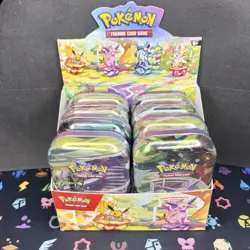 Prismatic Evolutions Mini Tin Display Pokemon TCG Scarlet & Violet Eeveelutions - Image 1