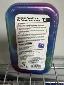 Pokemon TCG Scarlet Violet Prismatic Evolutions Glacion Mini Tin - Image 1