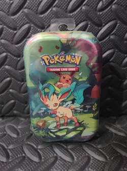 NEW Pokemon Prismatic Evolutions Mini Tin Leafeon Scarlet Violet Factory Sealed - Image 1