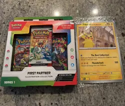 Pokemon TCG First Partner Illustration Collection Series 1 NEW + Pikachu Promo - Image 1