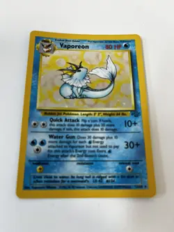 Vaporeon Holo Rare 12/64 Jungle Set Pokemon Card WOTC Unlimited 1999 Wotc - Image 1