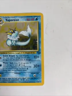 Pokemon TCG Vaporeon 12/64 Jungle Set Holo Rare WOTC 1999 LP Vintage - Image 2
