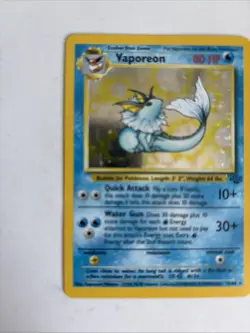 Pokemon TCG Vaporeon 12/64 Jungle Set Holo Rare WOTC 1999 LP Vintage - Image 3
