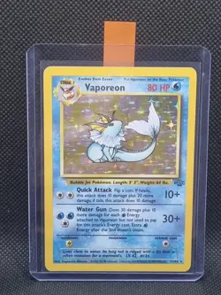Pokemon Card - Vaporeon 12/64 Holo Rare - Jungle Set WOTC 1999 - Light Play - Image 1