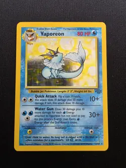 Pokemon 1999 WOTC Vaporeon 12/64 Jungle Holo Rare - Image 1