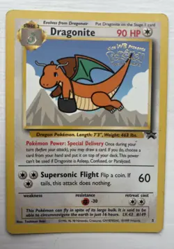 Dragonite Black Star Promo 5 WOTC Promo 1999 Pokemon Card LP - Image 1