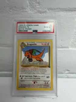 Dragonite Black Star Promo #5 1999 Pokemon Movie Promo PSA 10 - Image 1
