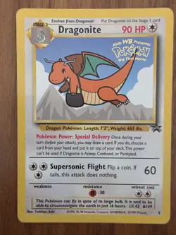 Dragonite 5 Promo First Movie WOTC Black Star - Pokemon Card LP - - Image 1