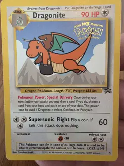 Dragonite 5 Promo First Movie WOTC Black Star - Pokemon Card LP - - Image 4