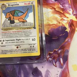 CGC 9 Mint Dragonite Black Star Promo #5 1999 Pokemon Movie Promo WB - Image 3
